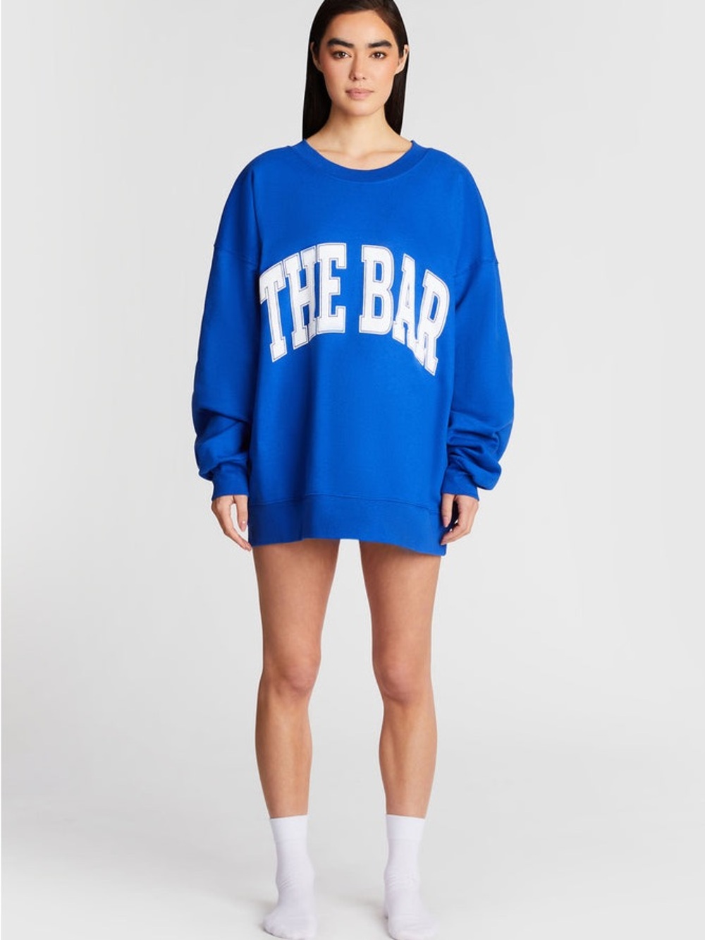 The Bar Royal Blue Oversized Logo Sweatshirt